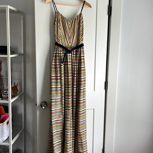 Vintage 1940s rainbow stripe ballgown. Handmade/couture. Size S/XS. Rare find!🌈 - Picture 4 of 15